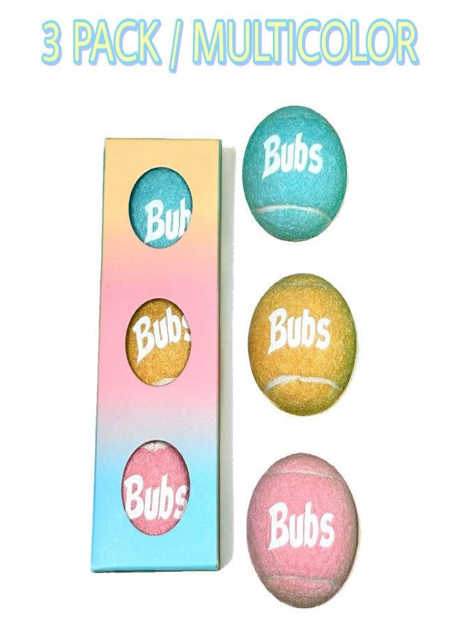 بوبس كرات BubS الممتازة والمتينة التي تصدر صوتاً للكلاب والقطط، عبوة من 3 كرات (2 بوصة) - على شكل كرة تنس، قابلة للارتداد، تفاعلية، آمنة وتدوم طويلاً، ألعاب جلب للحيوانات الأليفة من أجل متعة لا نهاية لها (صغيرة) - Image 4
